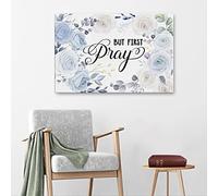 YAASIMOULE But first pray canvas wall art