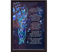 YAASIMOULE Butterfly As I Sit In Heaven Bereavement Poster Home Decor Wall Art Gift For Relatives Funeral Lover Framed Matte Canvas Prints