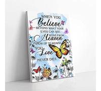 YAASIMOULE Butterfly When You Believe Beyond What Your Eyes Canvas Prints Wall Art