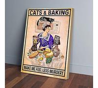 YAASIMOULE Cats And Baking Make Me Feel Less Murdery Canvas Prints