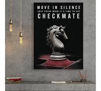 YAASIMOULE Checkmate Canvas Wall Art Home Office Decor