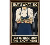 YAASIMOULE Chef That's What I Do Get Tattoos Cook And Know Things Cooking Poster