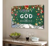 YAASIMOULE Christmas wall art: Glory to God in the highest Luke 2:14 canvas print