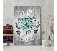 YAASIMOULE Comparison is the thief of joy canvas wall art
