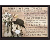 YAASIMOULE Country Living When I Say Love You More Poster Framed Matte Canvas