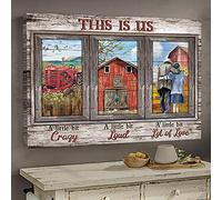 YAASIMOULE Couple This is us A little bit crazy A lot of love Landscape Canvas Print Wall Art