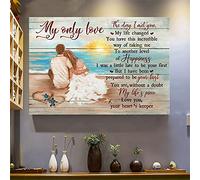 YAASIMOULE Couple watching sunrise My only love Couple Landscape Canvas Print Wall Art