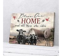 YAASIMOULE Cow Farmer Canvas Prints Wall Art Wall Art