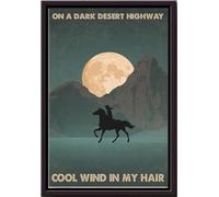 YAASIMOULE Cowgirl On A Dark Desert Poster Running Horse Wall Art Gift For Rider Farmhouse Decor Horseback Framed Matte Canvas Prints