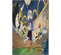 YAASIMOULE Cuphead Devil And King Dice Poster Cartoon Wall Art Gift For Fan Gamer Canvas Gallery Wrapped Framed Idea Prints