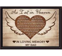 YAASIMOULE Dad As I Sit In Heaven Loving Memory Of My Poster Framed Matte Canvas