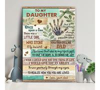 YAASIMOULE Dad to daughter Hands I believe that she is my life’s gift to give me hope and to bring me joy Jesus Portrait Canvas Print Wall Art
