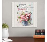 YAASIMOULE Dear God Thank you for this beautiful life canvas wall art