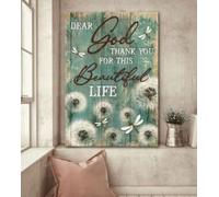 YAASIMOULE Dear God, Thank you for this beautiful live Jesus Portrait Canvas Print Wall Art