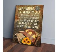 YAASIMOULE Dear Mom Firefighter Thank You Canvas Prints