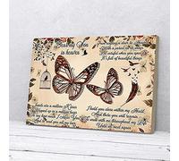 YAASIMOULE Dear My Son In Heaven Flower Butterfly Canvas Prints Wall Art