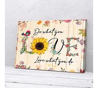 YAASIMOULE Do What You Love Love What You Do Sunflower Canvas Prints Wall Art