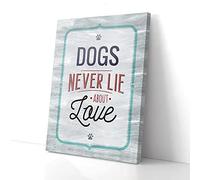 YAASIMOULE Dogs Never Lie About Love Paw Dog Canvas Prints Wall Art