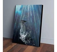 YAASIMOULE Drowning Astronaut Fell Into The Sea Canvas Prints Wall Art