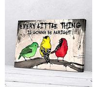 YAASIMOULE Every Little Things Is Gonna Be Alright Three Birds Canvas Prints Wall Art