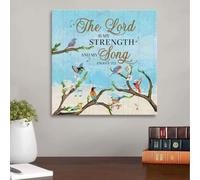 YAASIMOULE Exodus 15:2 The Lord is my strength and my song canvas wall art
