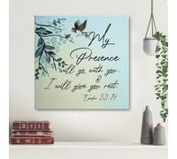 YAASIMOULE Exodus 33:14 My Presence will go with you and I will give you rest canvas wall art