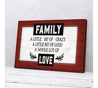 YAASIMOULE Family A Little Bit Of Crazy Loud A Lot Of Love Canvas Prints Wall Art