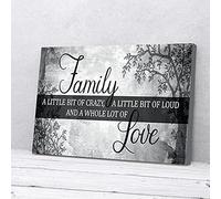 YAASIMOULE Family Is A Little Bit Of Crazy Loud And A Lot Of Love Canvas Prints Wall Art