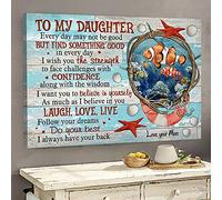 YAASIMOULE Family Mom to daughter I want you to believe in yourself Landscape Canvas Print Wall Art