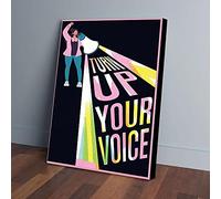 YAASIMOULE Feminism Turn Up Your Voice Canvas Prints Wall Art
