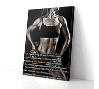 YAASIMOULE Fitness Information Fitness Woman Canvas Prints Wall Art