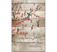 YAASIMOULE For Everything There Is A Season Poster Gift Hummingbird Foster Home Decor Flower Lover Canvas Gallery Wrapped Framed Idea