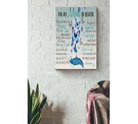 YAASIMOULE For My Mom In Heaven Poster Motherhoood Wall Art Gift Funeral Butterfly Lover House Decor Mothers Day Canvas Gallery Wrapped Framed Idea Prints