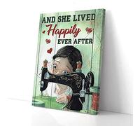 YAASIMOULE For Quilting Lovers And She Live Happy Ever After Canvas Prints Wall Art