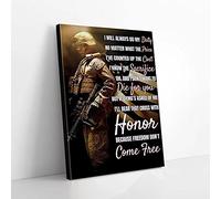 YAASIMOULE Freedom Don’t Come Free Veteran Canvas Prints Wall Art
