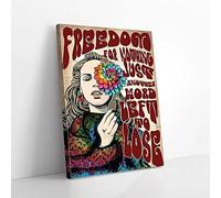 YAASIMOULE Freedom Hippie Women Canvas Prints Wall Art