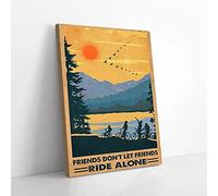 YAASIMOULE Friends Don’t Let Friends Ride Alone Canvas Prints Wall Art