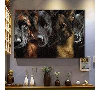 YAASIMOULE German shepherd Awesome family Landscape Canvas Print Wall Art