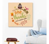YAASIMOULE Give thanks with a grateful heart canvas wall art