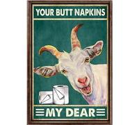YAASIMOULE Goat Your Butt Napkins My Dear Toilet Poster