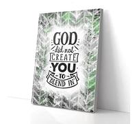 YAASIMOULE God Did Not Create You To Blend In Canvas Prints Wall Art