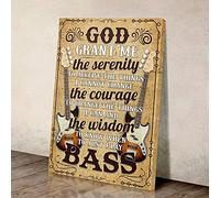 YAASIMOULE God Grant Me The Wisdom To Know When To Just Play Bass Guitar Canvas Prints