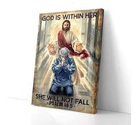 YAASIMOULE God Is Within Her She Will Not Fall Doctor Canvas Prints Wall Art