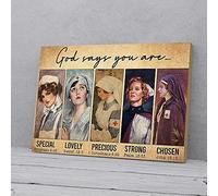 YAASIMOULE God Says You Are Arrhythmia Recognition Canvas Prints Wall Art