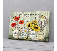 YAASIMOULE God Says You Are Strong Valiant Fearless Enough Flowers Butterfly Canvas Prints