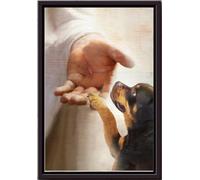 YAASIMOULE God Takes Rottweiler To The Heaven Poster Framed Matte Canvas
