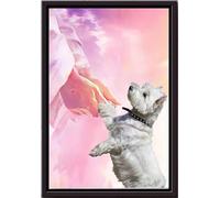 YAASIMOULE God Takes Terrier To The Heaven Poster Framed Matte Canvas
