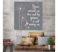 YAASIMOULE Grace carried me here and by grace I will carry on canvas wall art