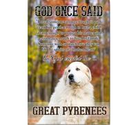 YAASIMOULE Great Pyrenees Poster & Canvas God Once said Wall Art Home Decor Mother's Day Father's Birthday Gift For Dog Mom Dad Lover