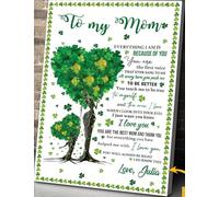 YAASIMOULE Happy Mothers Day Gift To My Amazing Mom Custom Name Canvas